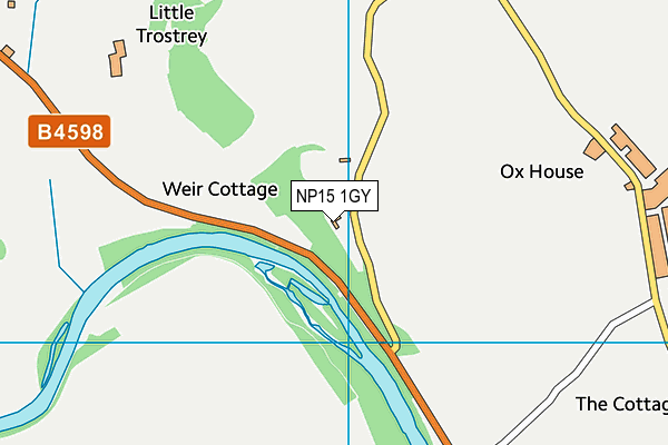 NP15 1GY map - OS VectorMap District (Ordnance Survey)