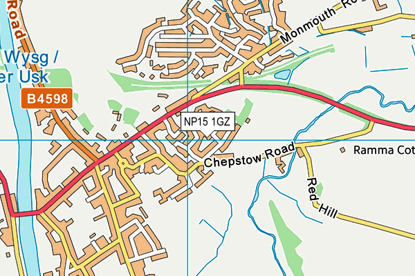 NP15 1GZ map - OS VectorMap District (Ordnance Survey)