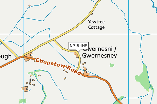 NP15 1HE map - OS VectorMap District (Ordnance Survey)