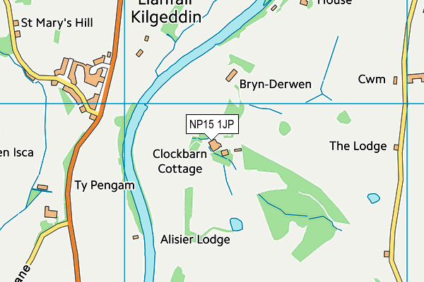 NP15 1JP map - OS VectorMap District (Ordnance Survey)