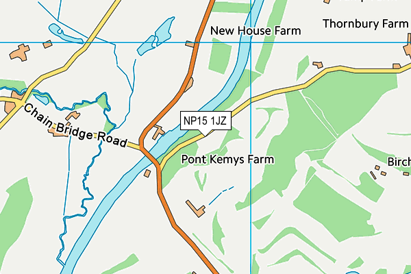 NP15 1JZ map - OS VectorMap District (Ordnance Survey)