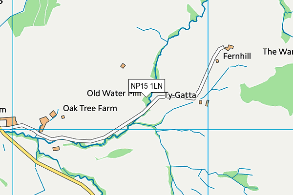 NP15 1LN map - OS VectorMap District (Ordnance Survey)