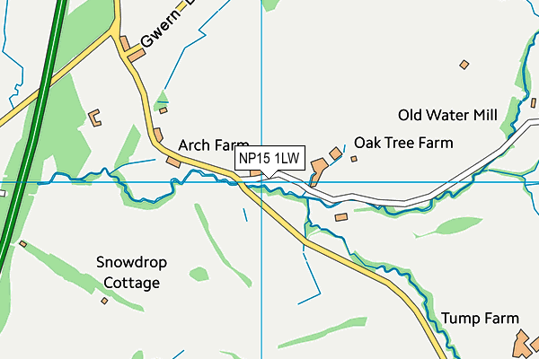 NP15 1LW map - OS VectorMap District (Ordnance Survey)