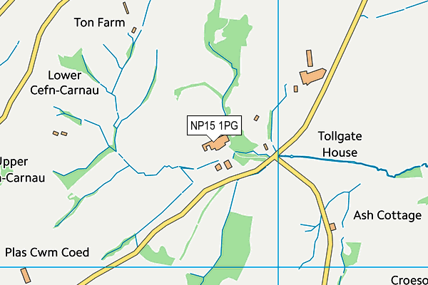 NP15 1PG map - OS VectorMap District (Ordnance Survey)