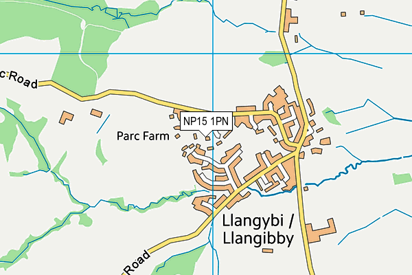 NP15 1PN map - OS VectorMap District (Ordnance Survey)