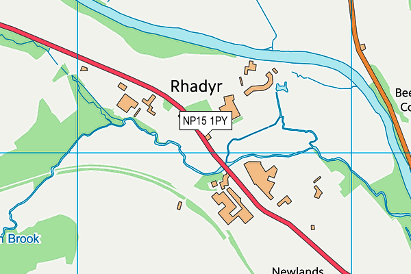 NP15 1PY map - OS VectorMap District (Ordnance Survey)