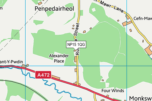 NP15 1QG map - OS VectorMap District (Ordnance Survey)