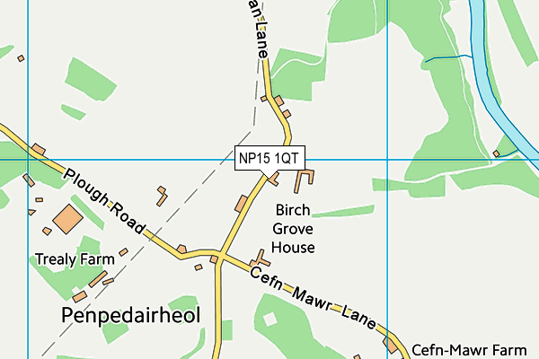 NP15 1QT map - OS VectorMap District (Ordnance Survey)