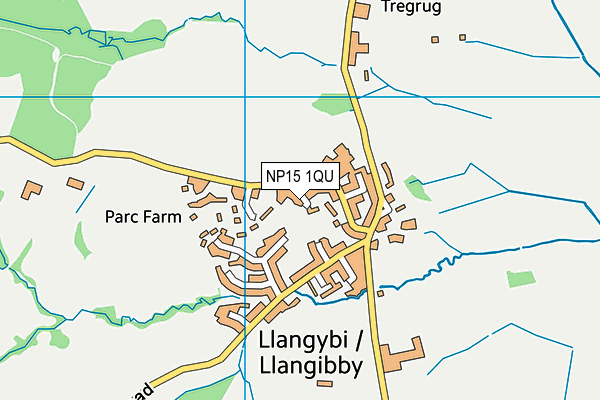 NP15 1QU map - OS VectorMap District (Ordnance Survey)