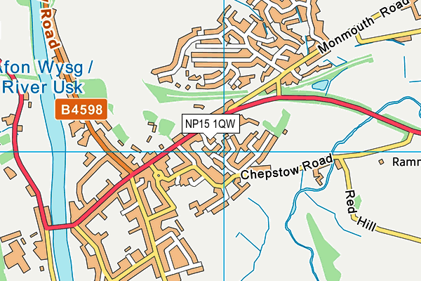 NP15 1QW map - OS VectorMap District (Ordnance Survey)