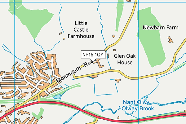 NP15 1QY map - OS VectorMap District (Ordnance Survey)