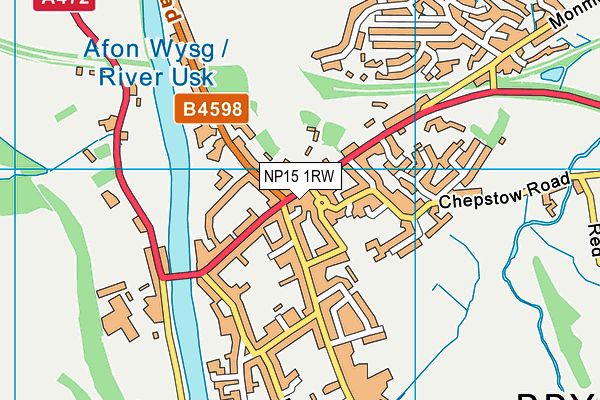 NP15 1RW map - OS VectorMap District (Ordnance Survey)