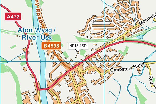 NP15 1SD map - OS VectorMap District (Ordnance Survey)