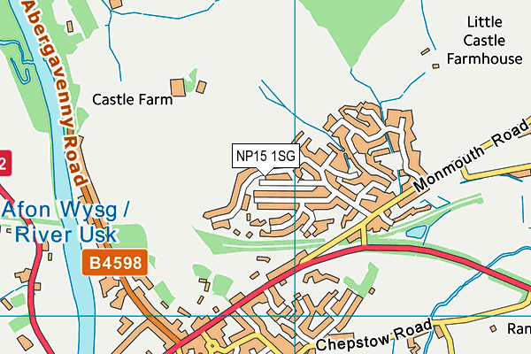 NP15 1SG map - OS VectorMap District (Ordnance Survey)