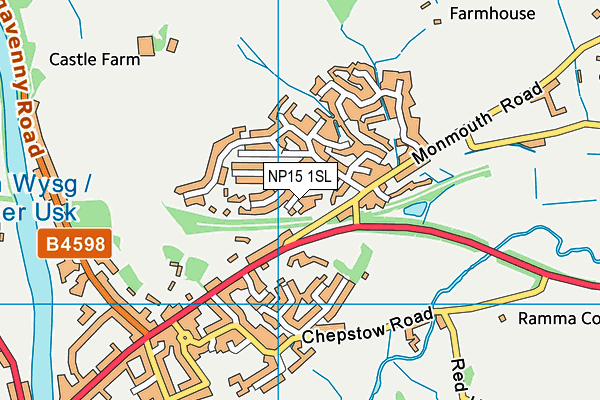 NP15 1SL map - OS VectorMap District (Ordnance Survey)