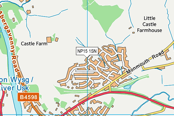 NP15 1SN map - OS VectorMap District (Ordnance Survey)