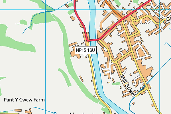 NP15 1SU map - OS VectorMap District (Ordnance Survey)