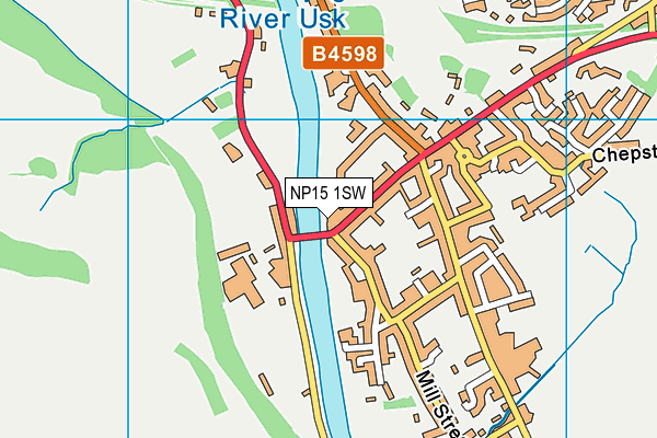 NP15 1SW map - OS VectorMap District (Ordnance Survey)