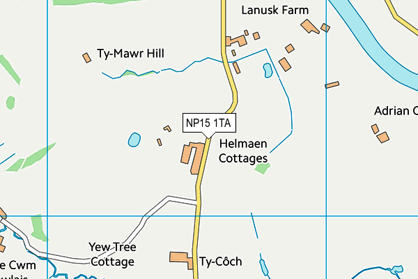 NP15 1TA map - OS VectorMap District (Ordnance Survey)
