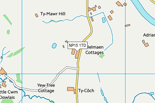 NP15 1TD map - OS VectorMap District (Ordnance Survey)