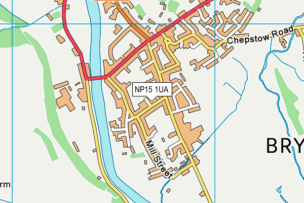NP15 1UA map - OS VectorMap District (Ordnance Survey)
