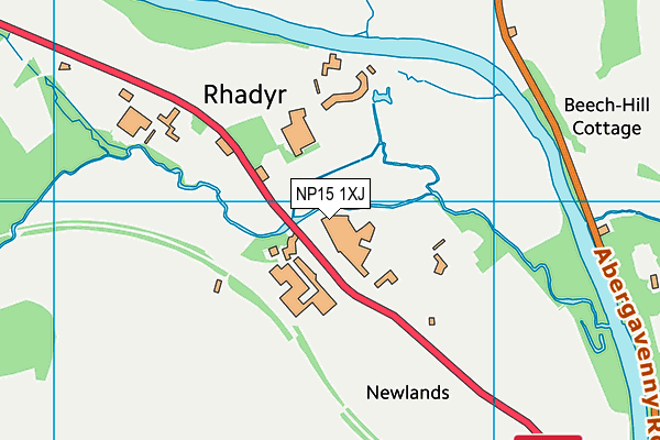 NP15 1XJ map - OS VectorMap District (Ordnance Survey)