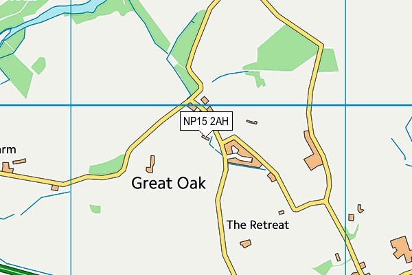 NP15 2AH map - OS VectorMap District (Ordnance Survey)