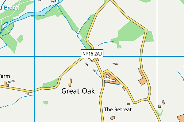 NP15 2AJ map - OS VectorMap District (Ordnance Survey)