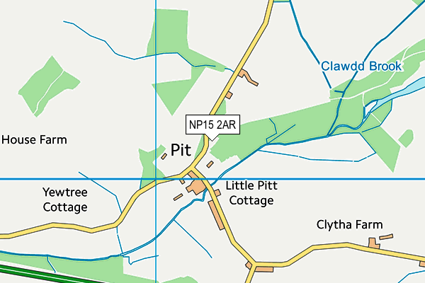 NP15 2AR map - OS VectorMap District (Ordnance Survey)