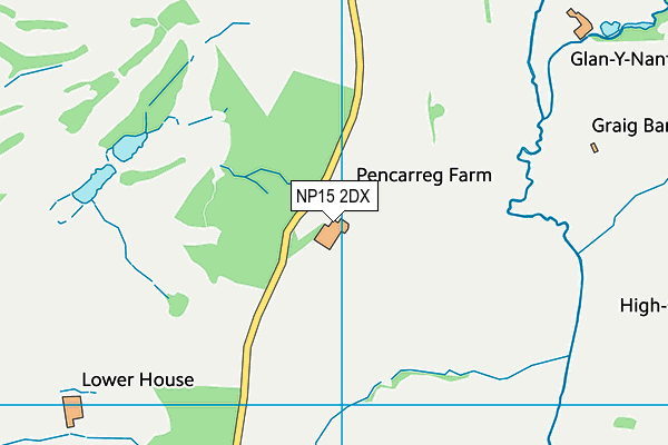 NP15 2DX map - OS VectorMap District (Ordnance Survey)