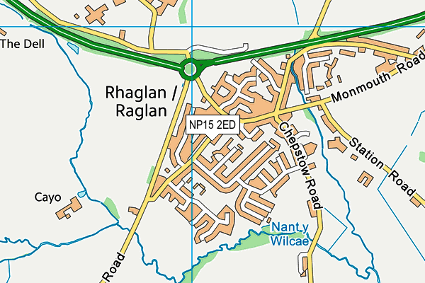 NP15 2ED map - OS VectorMap District (Ordnance Survey)
