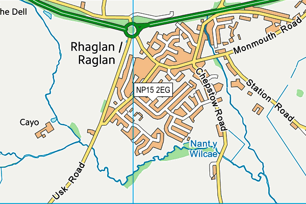 NP15 2EG map - OS VectorMap District (Ordnance Survey)