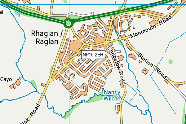 NP15 2EH map - OS VectorMap District (Ordnance Survey)