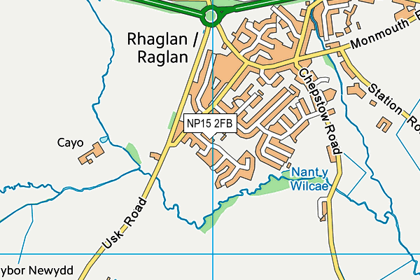 NP15 2FB map - OS VectorMap District (Ordnance Survey)