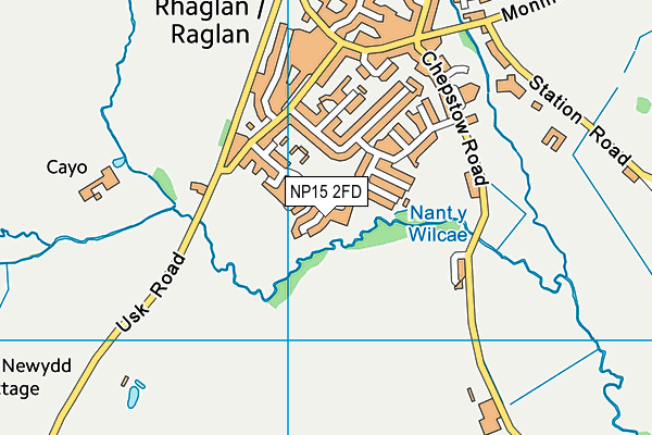 NP15 2FD map - OS VectorMap District (Ordnance Survey)