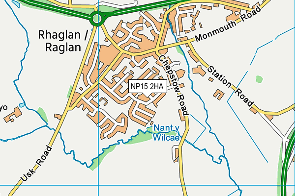 NP15 2HA map - OS VectorMap District (Ordnance Survey)