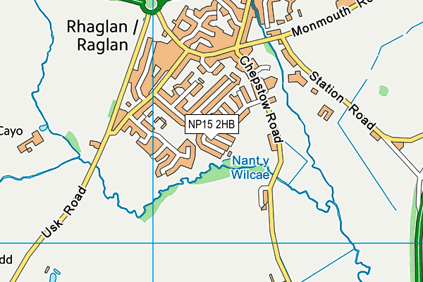 NP15 2HB map - OS VectorMap District (Ordnance Survey)