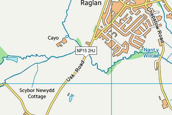 NP15 2HJ map - OS VectorMap District (Ordnance Survey)