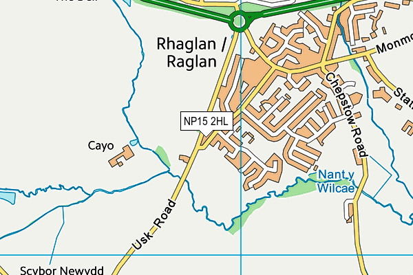 NP15 2HL map - OS VectorMap District (Ordnance Survey)