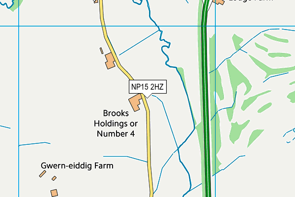 NP15 2HZ map - OS VectorMap District (Ordnance Survey)