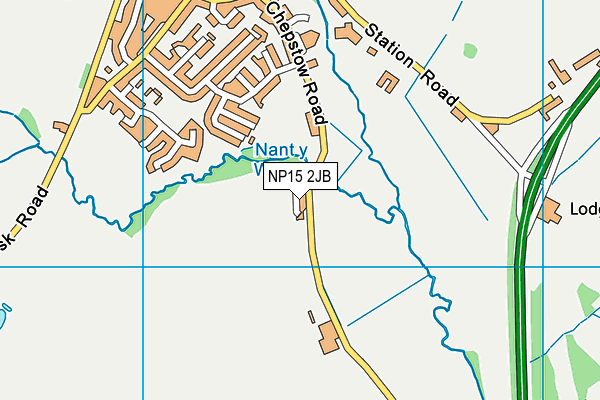 NP15 2JB map - OS VectorMap District (Ordnance Survey)
