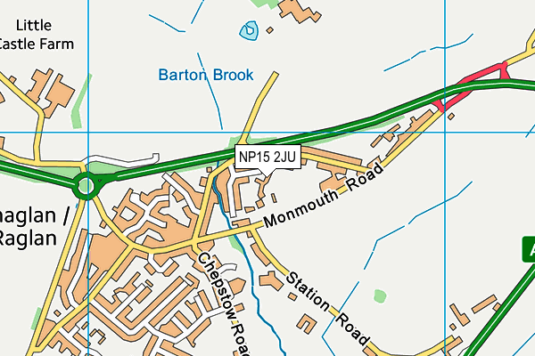 NP15 2JU map - OS VectorMap District (Ordnance Survey)