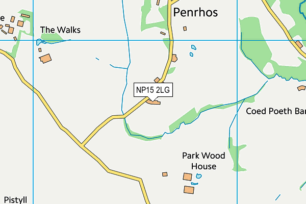 NP15 2LG map - OS VectorMap District (Ordnance Survey)