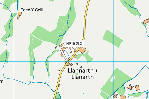 NP15 2LX map - OS VectorMap District (Ordnance Survey)