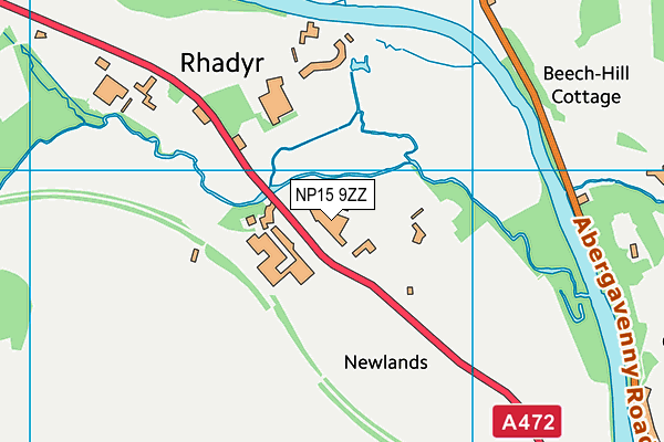 NP15 9ZZ map - OS VectorMap District (Ordnance Survey)