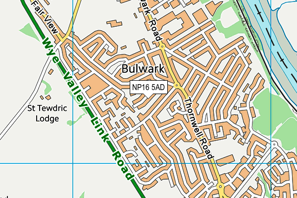 NP16 5AD map - OS VectorMap District (Ordnance Survey)