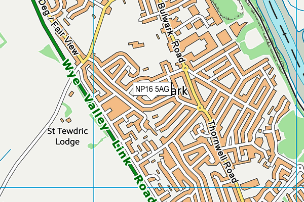 NP16 5AG map - OS VectorMap District (Ordnance Survey)