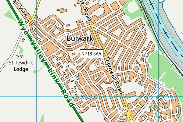 NP16 5AR map - OS VectorMap District (Ordnance Survey)