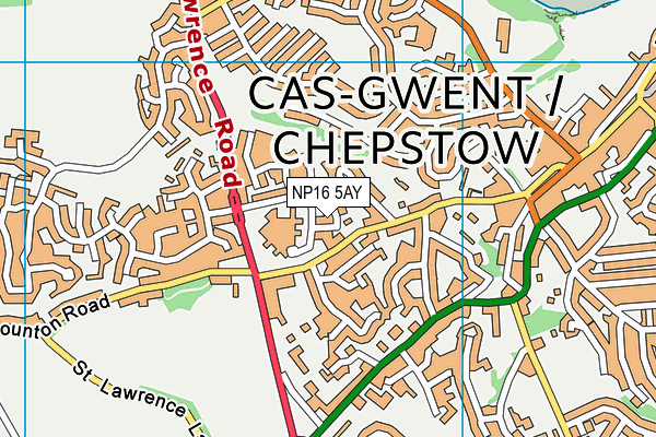 NP16 5AY map - OS VectorMap District (Ordnance Survey)