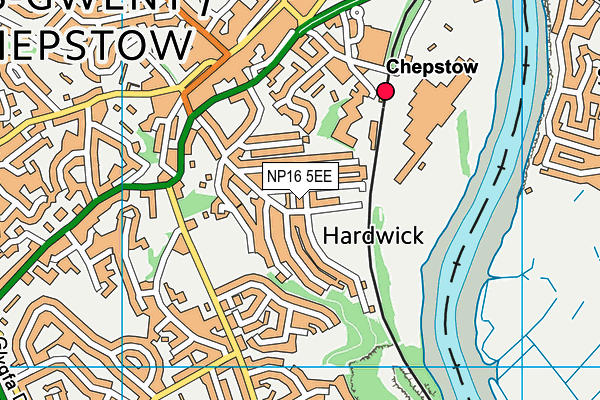 NP16 5EE map - OS VectorMap District (Ordnance Survey)